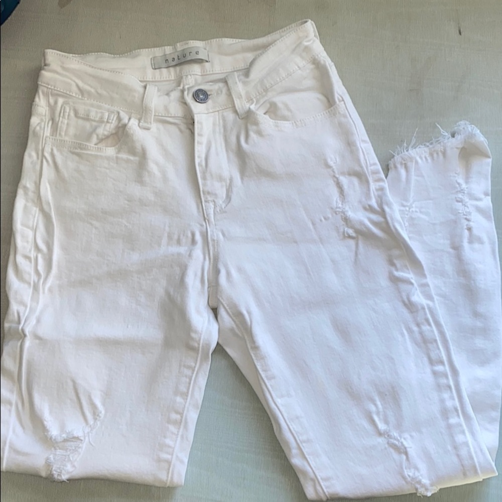 “ nature” White skinny jeans